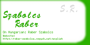 szabolcs raber business card